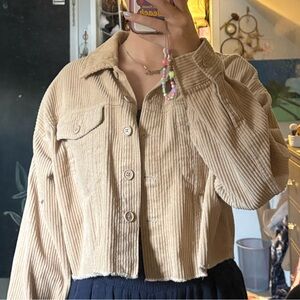 forever 21 cropped corduroy jacket